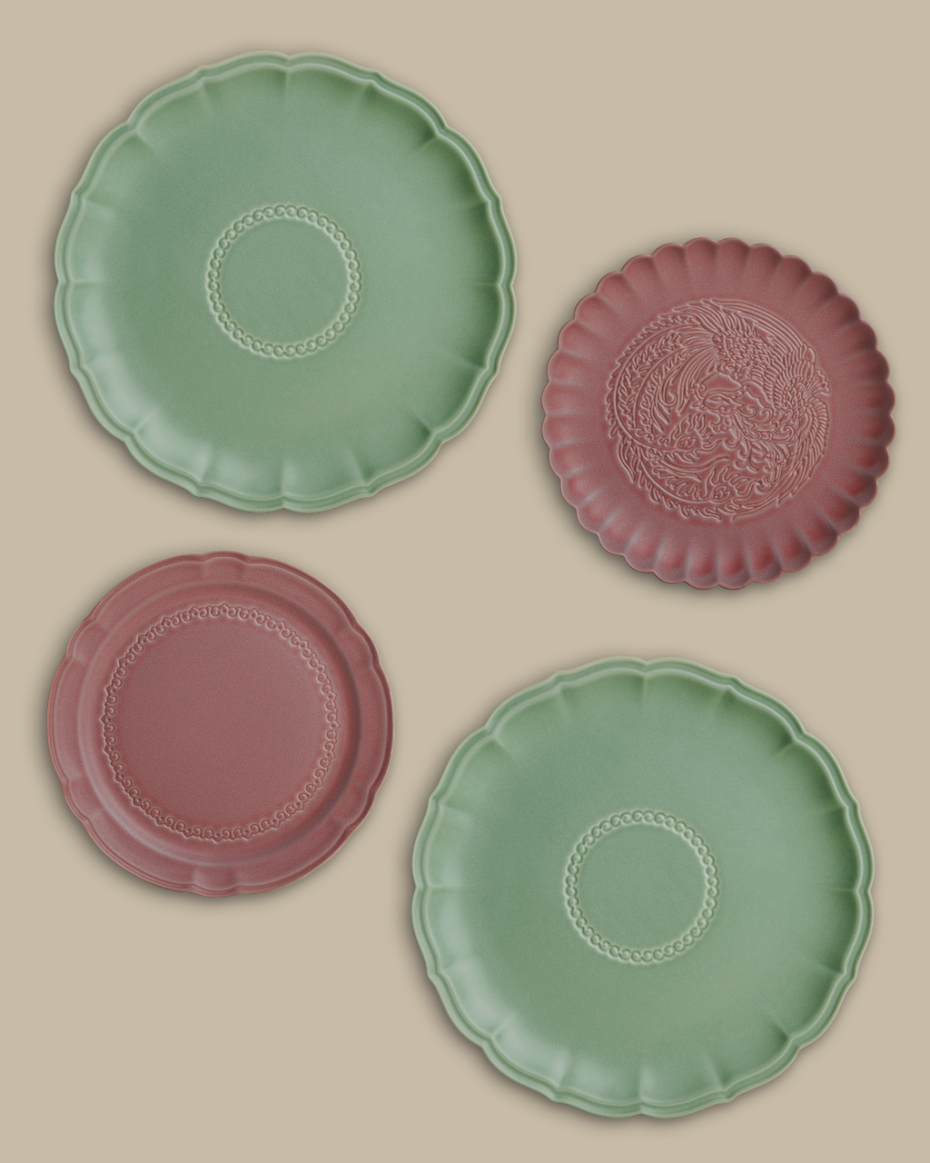 Jade Phoenix Dinnerware Set